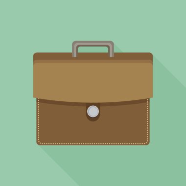 Evrak Çantası Düz Simgesi