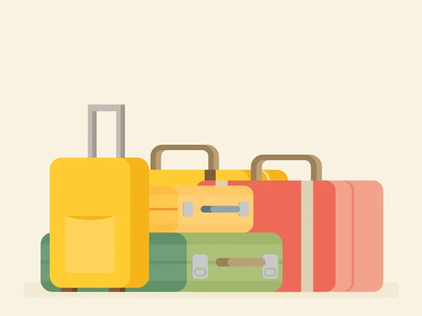 Equipaje, equipaje, maletas — Vector de stock