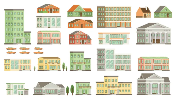 Illustration des immeubles plats — Image vectorielle