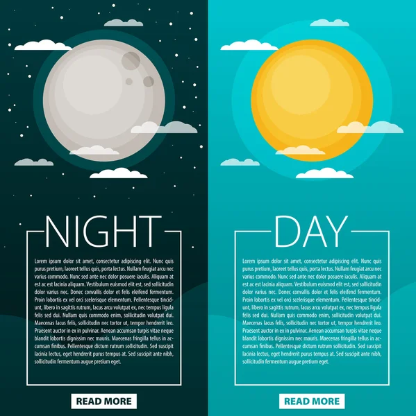 Demi-journée et nuit — Image vectorielle