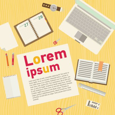 İş masaüstü illüstrasyon