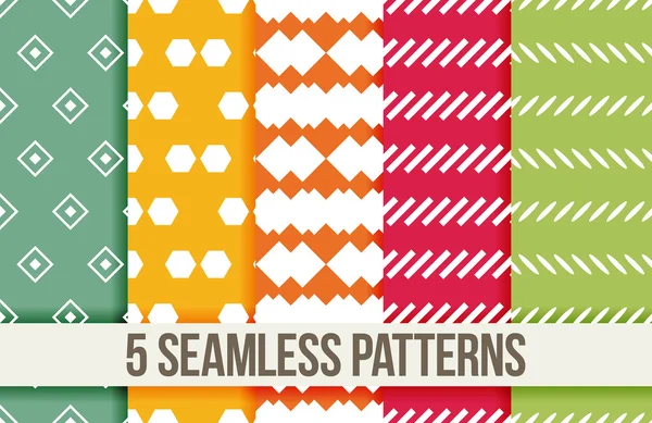 Set of Seamless patterns — Stock Vector