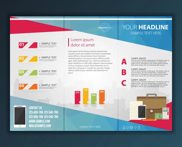 Plantilla de folleto empresarial moderno — Archivo Imágenes Vectoriales
