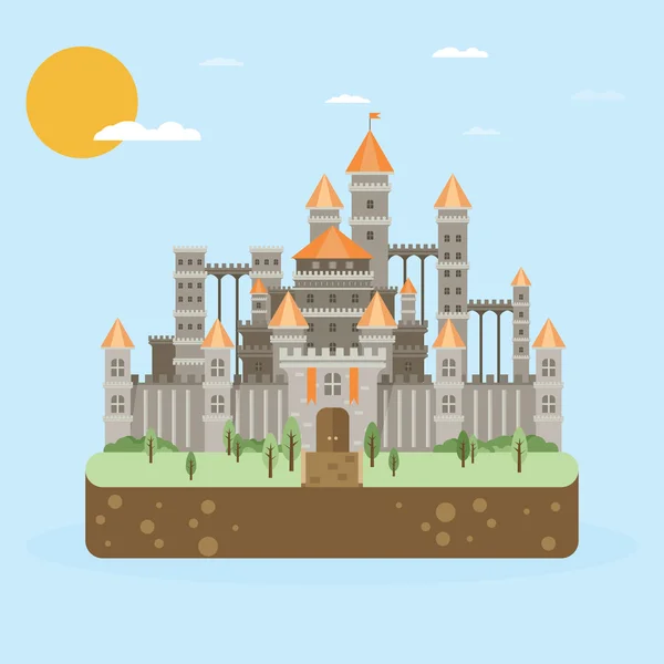 Castillo de fantasía mágica — Vector de stock