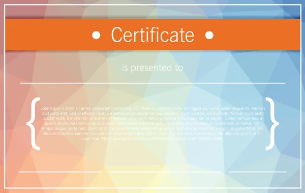 Certificado moderno colorido — Vetor de Stock