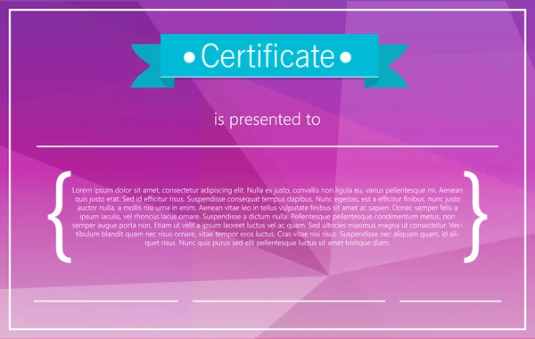 Certificado moderno colorido — Vetor de Stock