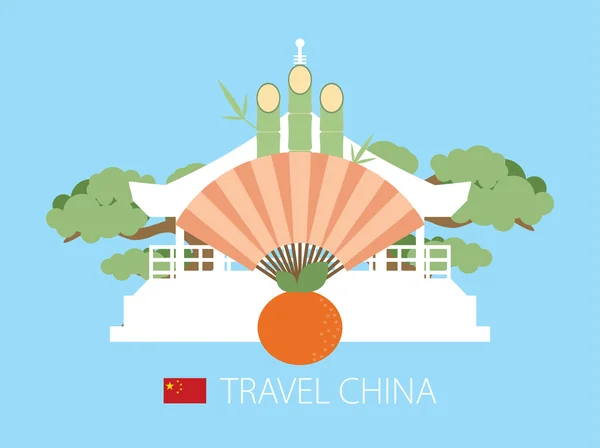 Viajes a China concepto — Archivo Imágenes Vectoriales