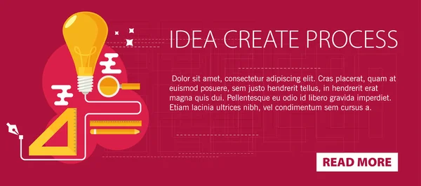 아이디어 창출 과정 개념 — 스톡 벡터