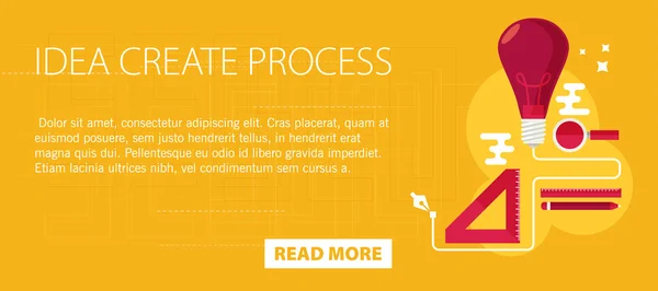 Idea creación de concepto de proceso — Archivo Imágenes Vectoriales