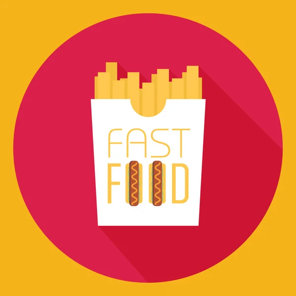 Fast food sign logo icon — Stock Vector