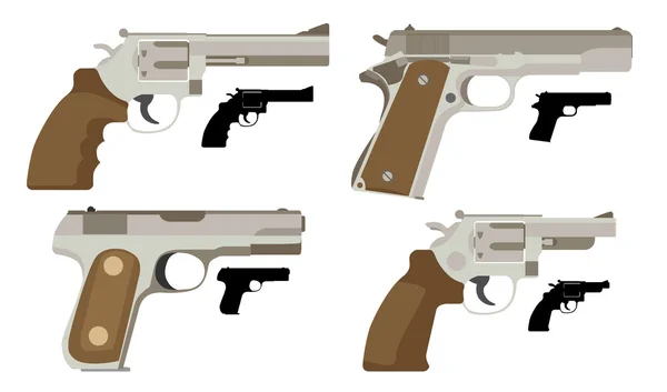 Jeu d'icônes de pistolet — Image vectorielle