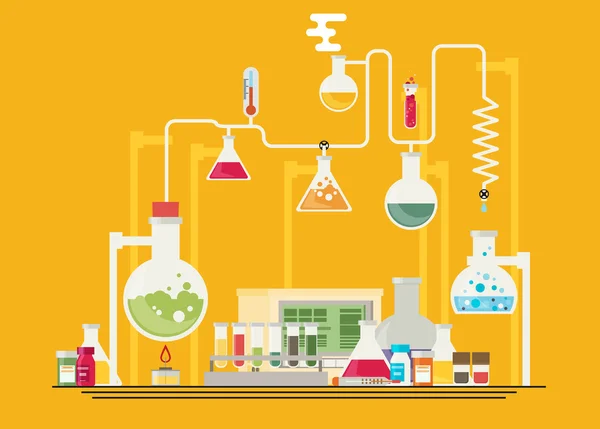 Medisch laboratorium infographics — Stockvector