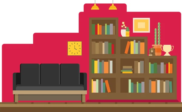 Set für Schrank und Bibliothek — Stockvektor