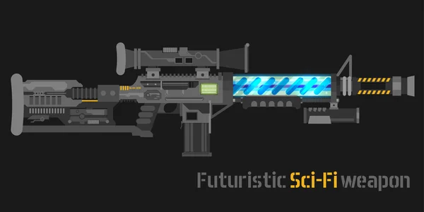 Arma de ficção científica futurista — Vetor de Stock