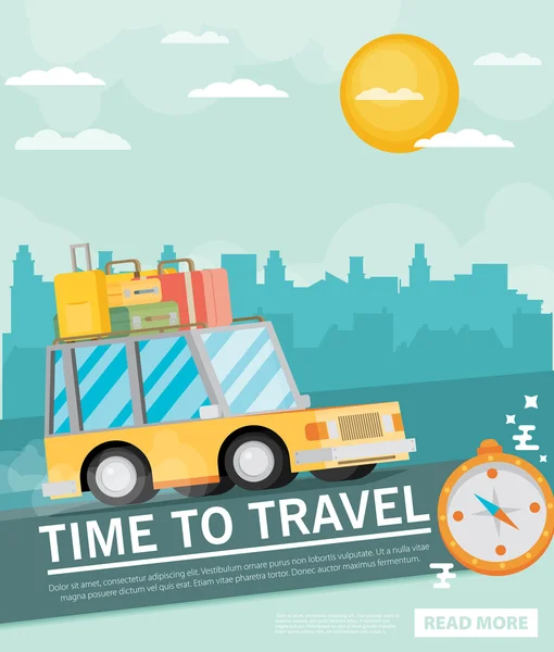 Concepto de viaje de vacaciones — Vector de stock