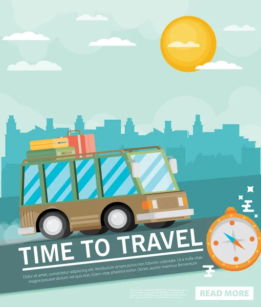 Concepto de viaje de vacaciones — Vector de stock