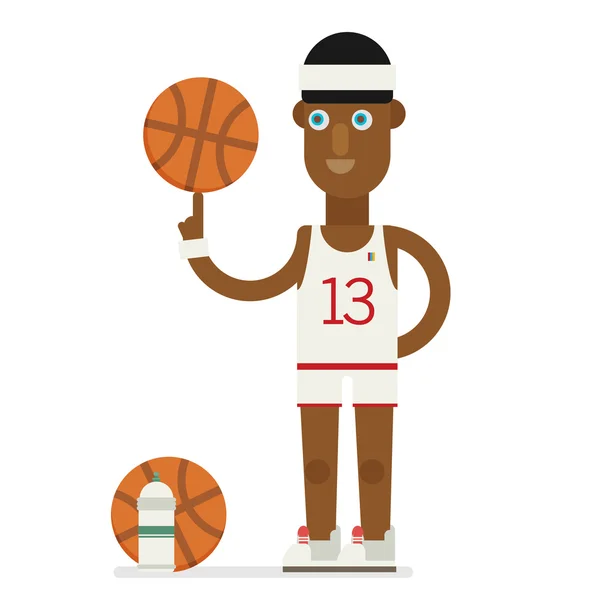 Concepto de jugador de baloncesto — Vector de stock