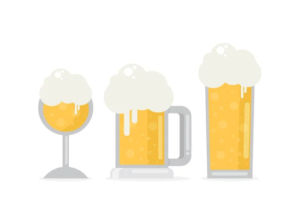 冷淡杯啤酒 — 图库矢量图片