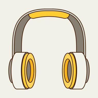Kulaklık simgesi düz 