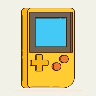 El bilgisayarı oyun konsolları düz simge 