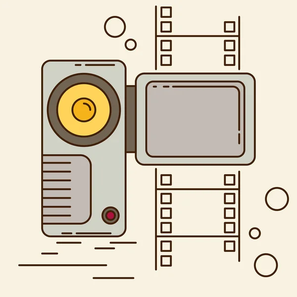 Cámara de vídeo de estilo plano — Archivo Imágenes Vectoriales
