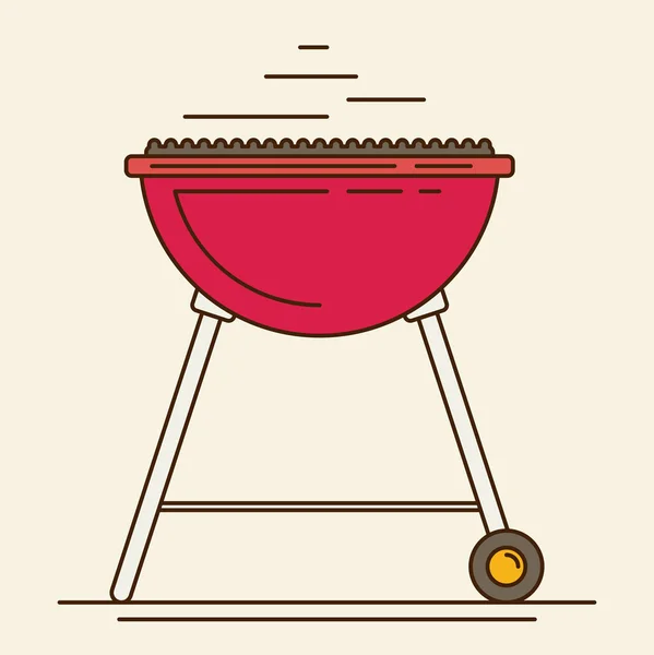 Barbacoa. Diseño de estilo plano — Vector de stock