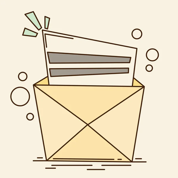 Icône de courrier plat — Image vectorielle