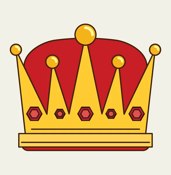 Corona icona piatta — Vettoriale Stock