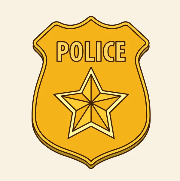 Ikona odznaka policja — Wektor stockowy
