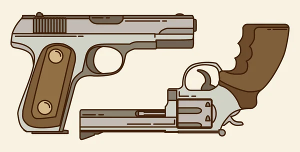 Gun, icon, flat — Stock Vector