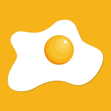  Kızarmış yumurta düz simgesi. 