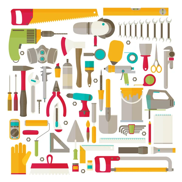 Reparatie en bouw illustratie — Stockvector