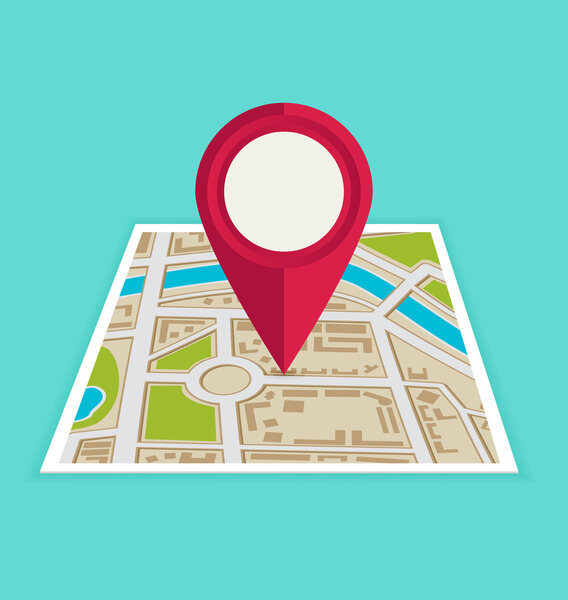 Плоская карта со штырем
 