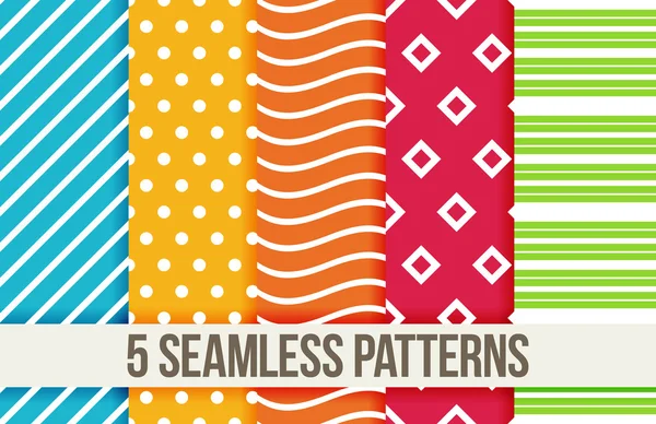 10 seamless patterns — Stock Vector