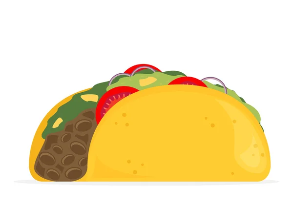 平面样式的 taco 插图. — 图库矢量图片