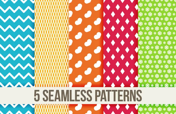 10 seamless patterns — Stock Vector