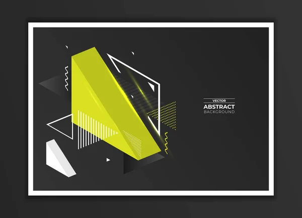 Abstrakte Geometrische Komposition Bildet Modernen Hintergrund — Stockvektor
