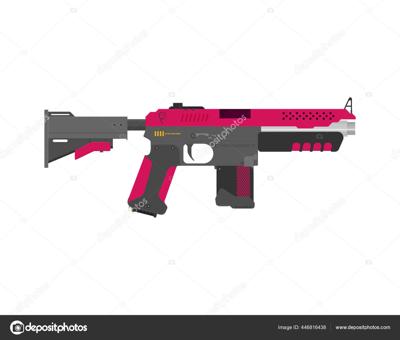 Vector Illustration Gun Stock Vector by ©Mix3r 446816438