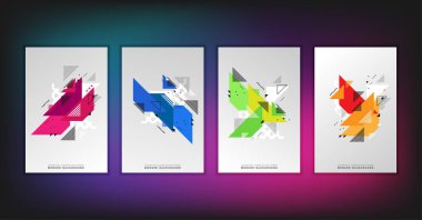 Vektör soyut geometrik arkaplan. Broşür tasarım şablonu.