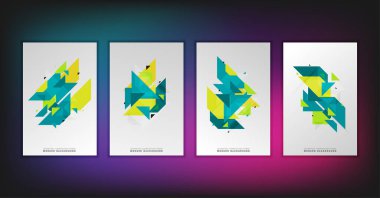 Vektör soyut geometrik arkaplan. Broşür tasarım şablonu.