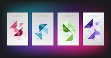 Soyut geometrik arkaplan. Vektör çizimi. Broşür tasarımı