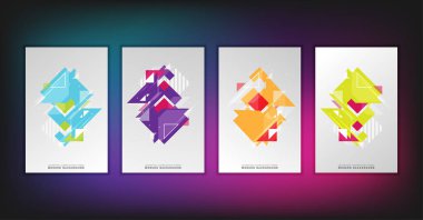 Vektör soyut geometrik arkaplan. Broşür tasarımı
