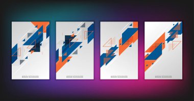 Vektör soyut geometrik arkaplan. Fütürist stil. baskı için yaratıcı tasarım şablonları, web sayfası, broşür, poster