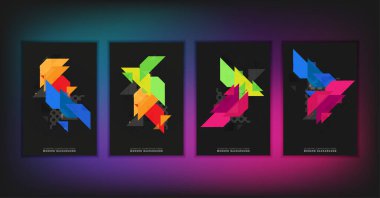 Modern tasarım afişinin vektör illüstrasyonu