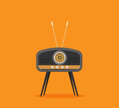 Bir televizyon simgesinin vektör illüstrasyonu