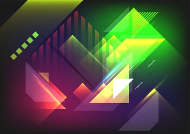 Geometrik şekilli soyut arkaplan. Vektör illüstrasyonu