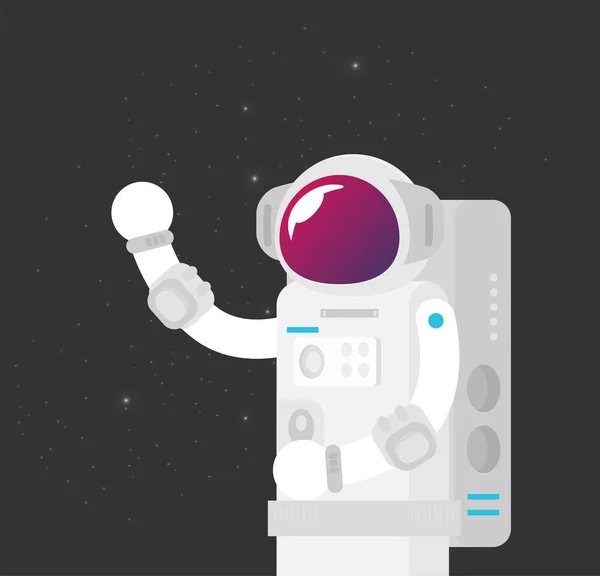 Flaches Design Astronauten Vektorillustration — Stockvektor