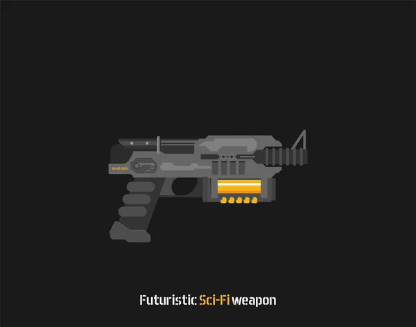 Vektor Illustration Pistol Svart Bakgrund — Stock vektor