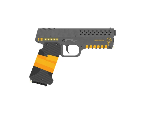 Vektor Illustration Pistol Isolerad Vit Bakgrund — Stock vektor