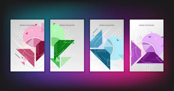 Vector Fondo Abstracto Con Formas Geométricas Círculos Diseño Moderno Diseño — Archivo Imágenes Vectoriales